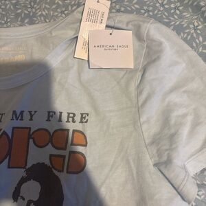 American Eagle Outfitters Kids Tee - Light Blue with Graphic